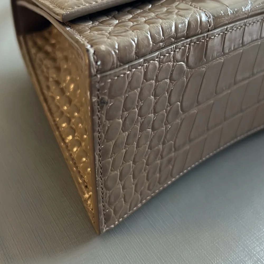 Balenciaga hourglass croc embossed leather bag - Picture 11 of 16
